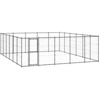 VidaXL Outdoor Hundezwinger aus verzinktem Stahl 5,5 m, 6,6 m, 1,8 m