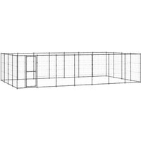 VidaXL Outdoor Hundezwinger aus verzinktem Stahl 7,7 m, 4,4 m, 1,8 m