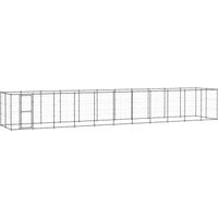 VidaXL Outdoor Hundezwinger aus verzinktem Stahl 12,1 m, 2,2 m, 1,8 m