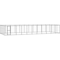 VidaXL Outdoor Hundezwinger aus verzinktem Stahl 12,1 m, 4,4 m, 1,8 m
