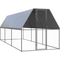 VidaXL Outdoor Hühnerkäfig mit Komplettüberdachung 2 m, 6 m, 2 m