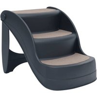 VidaXL Hundetreppe mit 3 Stufen (klappbar) grau