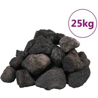 VidaXL Lavagranulat Schwarz 5-8 cm 25 kg