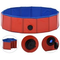 VidaXL Hunde-Pool rot 80 cm, 20 cm