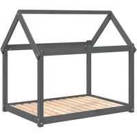 VidaXL Hundebett XXL (111x80x100) aus Kiefernholz grau