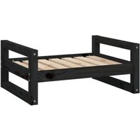VidaXL Hundebett M (65,5x50,5x28 cm) aus Kiefernholz schwarz
