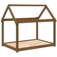 VidaXL Hundebett XXL (111x80x100) aus Kiefernholz dunkelbraun
