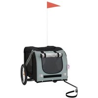 VidaXL Fahrradanhänger Hund 133,5 x 69 x 73,5 cm (L x B x H) grau
