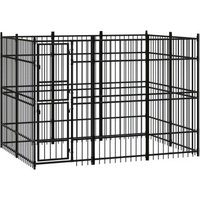 VidaXL Hundezwinger Box Stahl 2,88 m, 1,92 m, 2 m