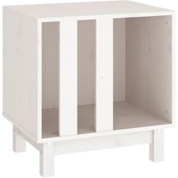 VidaXL Hundehütte Massivholz Kiefer Hundehöhle Hundebett weiß 50 cm, 40 cm, 52 cm