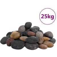 VidaXL Polierte Kiesel Mehrfarbig