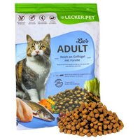 Lyra Pet Lecker.Pet Leo's Adult Geflügel & Forelle Katzenfutter Trockenfutter Vollnahrung 2,5 kg