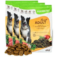 Lyra Pet Lecker.Pet Luna's Adult Strauß mit Kartoffel & Apfel Hundefutter Trockenfutter Vollnahrung 12 kg