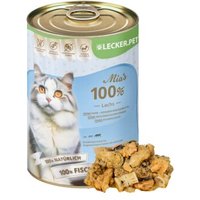 Lyra Pet Lecker.Pet Mia's 100 % Lachs Katzenfutter Nassfutter 24x400 g