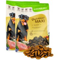 Lyra Pet Lecker.Pet Gino's Adult Maxi mit Huhn Hundefutter Trockenfutter Vollnahrung 8 kg