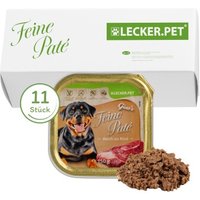 Lyra Pet Lecker.Pet Gino's Feine Paté Reich an Rind Hundefutter Nassfutter Vollnahrung 11x150 g