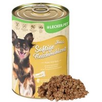 Lyra Pet Lecker.Pet Josie's Saftige Fleischmahlzeit Sensitiv mit Pute & Reis Hundefutter Nassfutter 6x400 g