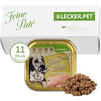 Lyra Pet Lecker.Pet Paula's Feine Paté Reich an Huhn Hundefutter Nassfutter Vollnahrung 11x150 g