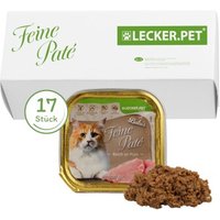 Lyra Pet Lecker.Pet Balu's Feine Paté Reich an Pute Katzenfutter Nassfutter Vollnahrung 17x100 g
