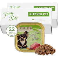 Lyra Pet Lecker.Pet Josie's Feine Paté Reich an Kalb Hundefutter Nassfutter Vollnahrung 22x150 g