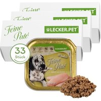 Lyra Pet Lecker.Pet Paula's Feine Paté Reich an Huhn Hundefutter Nassfutter Vollnahrung 33x150 g
