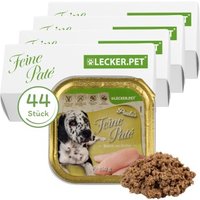 Lyra Pet Lecker.Pet Paula's Feine Paté Reich an Huhn Hundefutter Nassfutter Vollnahrung 44x150 g