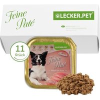 Lyra Pet Lecker.Pet Luna's Feine Paté Reich an Pute Hundefutter Nassfutter Vollnahrung 11x150 g