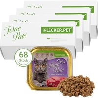 Lyra Pet Lecker.Pet Emily's Feine Paté Reich an Rind Katzenfutter Nassfutter Vollnahrung 68x100 g