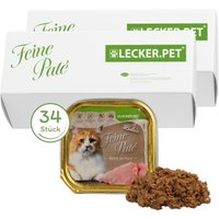 Lyra Pet Lecker.Pet Balu's Feine Paté Reich an Pute Katzenfutter Nassfutter Vollnahrung 34x100 g
