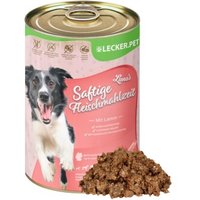 Lyra Pet Lecker.Pet Luna's Saftige Fleischmahlzeit mit Lamm Hundefutter Nassfutter 24x400 g