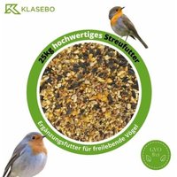 KLASEBO Streufutter 25 kg, Vogelfutter, Fettfutter, Wildvogelfutter, Wildvogelmischung