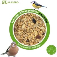 KLASEBO 20 kg Premium Wildvogelfutter, Streufutte, Fettfutter schalenlos
