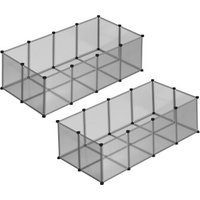 SONGMICS 2er set L-XL Freigehege mit Bodenplatten