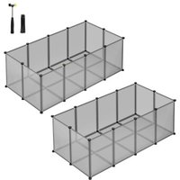 SONGMICS 2er set L-XL Freigehege mit Bodenplatten
