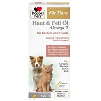 Doppelherz Haut & Fell Öl Omega-3 für Katzen und Hunde 250 ml