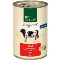 REAL NATURE Nassfutter Hund, Adult, Rind mit Kartoffel 24x400 g