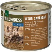 REAL NATURE WILDERNESS Nassfutter Katze, Adult Wide Savannah, Lamm und Wildschwein 6x200 g