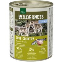 REAL NATURE WILDERNESS Nassfutter Hund, Junior, True Country, Huhn und Lachs 6x800 g