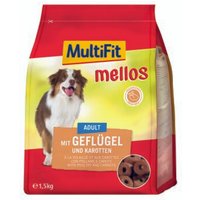 MultiFit Mellos Trockenfutter Hund Adult, Geflügel und Karotten 1,5 kg
