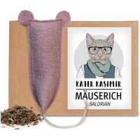 Kater Kasimir MÄUSERICH - Die XL Spielmaus, handgenäht, aus echtem Wollfilz mit Baldrianwurzel-Füllung
