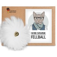 Kater Kasimir Katzenball aus echtem Schaffell