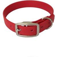 bio-leine 21-30cm HU Biothane Halsband rot 21 cm, 30 cm