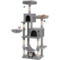 FEANDREA Katzenbaum XXL 199cm hellgrau hellgrau