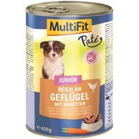MultiFit Junior Pate Geflügel und Karotten 6x400 g