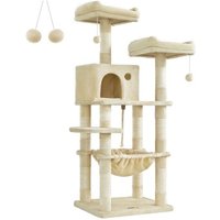 FEANDREA Kratzbaum 143cm hellgrau beige