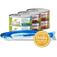 I love my cat Starter-Paket mit Katzenfutter Nass mit Huhn, Insekten, Lachs und Truthahn - 6x100g