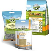 Bellfor Purinarm Set - Naturgut-Schmaus 4 kg + Immun Pulver 80g + Landgut-Happen 200g