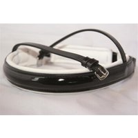 Hans Melzer Horse Equipment Hans Melzer Kandarenreithalfter Hamburg LACK schwarz/silber weiß unterlegt VB/ COB (Vollblut)