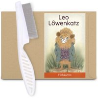 LEO LÖWENKATZ Flohkamm für die Fellpflege von Katzen. Leichte Entfernung der Katzenhaare aus dem Kamm. Kamm für Katzen