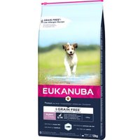 EUKANUBA Trockenfutter Hund Small & Medium Breed Puppy, getreidefrei mit Fisch 12 kg